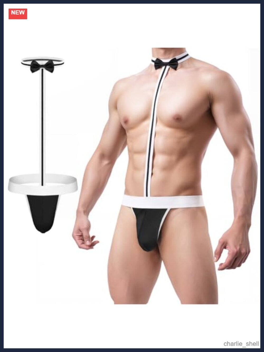 Men's Mankini Thong Tuxedo Novelty Costume G-String Lingerie